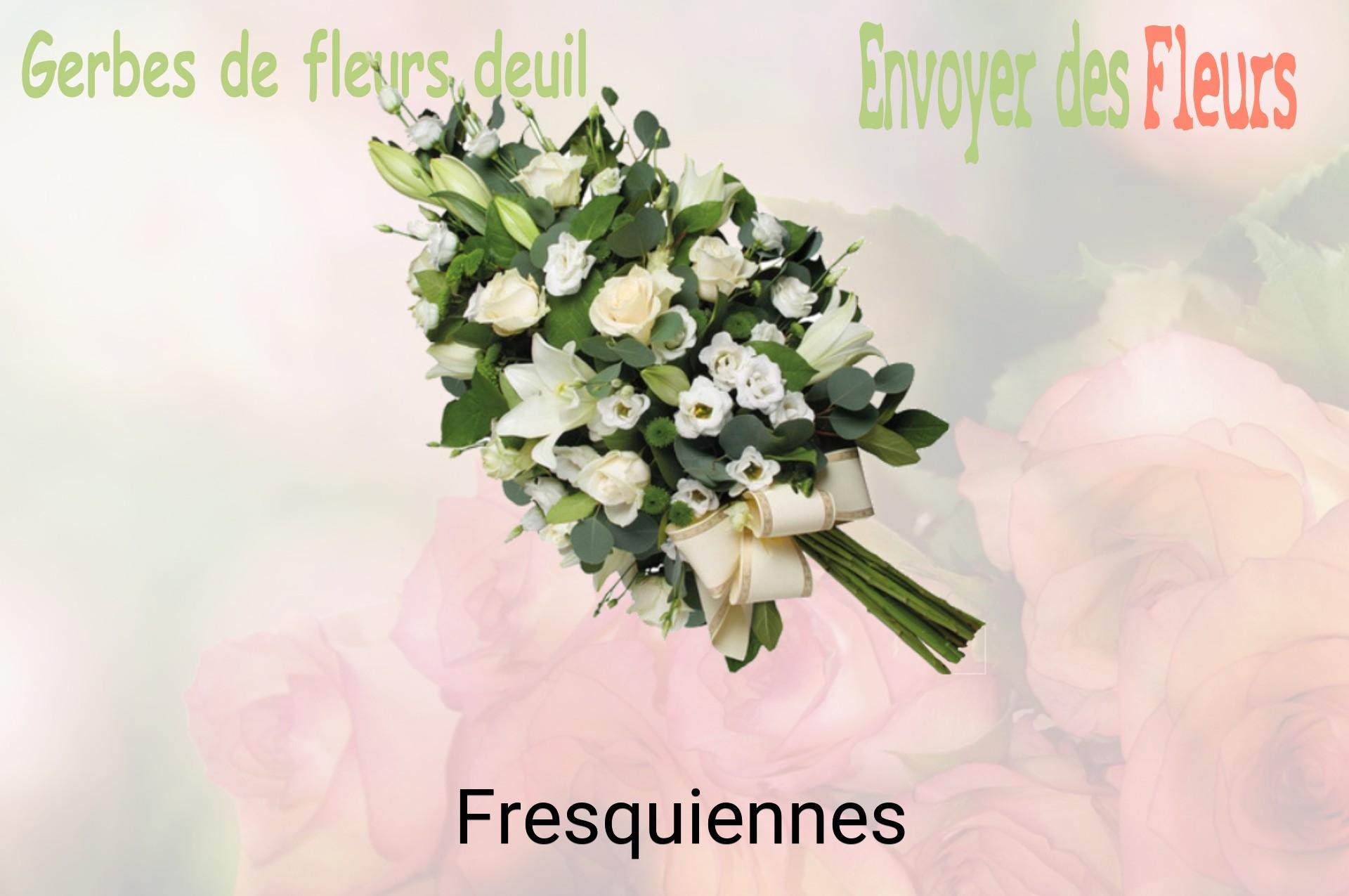 Gerbe de fleurs de deuil livrée à Fresquiennes